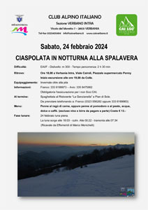 CAI Verbano: Ciaspolata in notturna allo Spalavera - 24 febbraio 2024