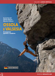 La copertina del libro 'Ossola e Valsesia - Arrampicate sportive e moderne' di Davide Borelli, Fabrizio Manoni e Maurizio Pellizzon