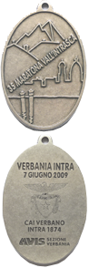 Medaglia ricordo della 35a Maratona della Valle Intrasca