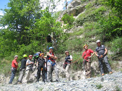 CAI Verbano - Ferrata di Caprie Val di Susa: foto di gruppo