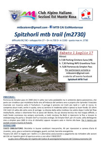 Cicloescursionismo Est Monte Rosa: Spitzhorli mtb trail (m 2730)