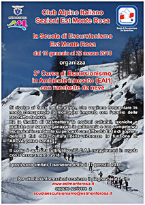 Scuola di Escursionismo Est Monte Rosa - 3° Corso di Escursionismo in ambiente innevato (EAI1)