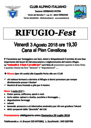 CAI Verbano - Rifugio-Fest con Cena al Pian Cavallone - 3 agosto 2018 