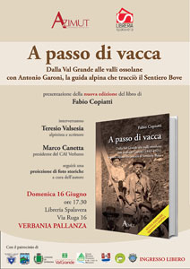 Azimut e Libreria Spalavera: ''A passo di vacca'' - Presentazione della nuova edizione del libro di Fabio Copiatti