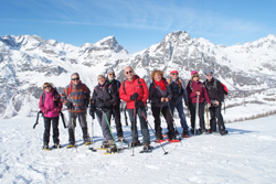 CAI Verbano - Alpe Devero - Pizzo Troggi: foto ricordo del gruppo con le ciaspole