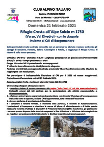 CAI Verbano: Rifugio Crosta all'Alpe Solcio (Varzo, Val Divedro) - locandina