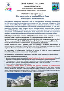 CAI Verbano: Giro panoramico ai piedi del Monte Rosa alla scoperta dell'Alpe Crosa - Giro panoramico ai piedi del Monte Rosa alla scoperta dell'Alpe Crosa