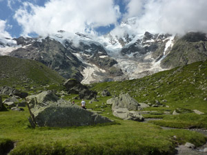 CAI Verbano - Giro panoramico ai piedi del Monte Rosa alla scoperta dell'Alpe Crosa: i pratoni dell'alpe Pedriola, sullo sfondo la Est del Rosa