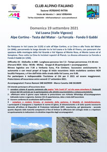 CAI Verbano: Val Loana (Valle Vigezzo) - Alpe Cortino - Testa del Mater - La Forcola - Fondo li Gabbi