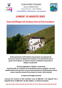 Festa del Rifugio CAI Verbano Intra al Pian Cavallone - 15 agosto 2022