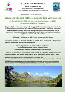 CAI Verbano: Parco naturale della Valle Antrona - Campliccioli, alpi Lareccio e Lombraoro