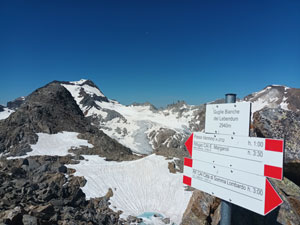 CAI Verbano - Le Guglie bianche del Lebendun (Alta Val Formazza): in primo piano a sinistra il Lebendun, dietro l'Arbola