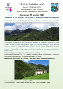 CAI Verbano: Fobello e le sue frazioni, escursione ad anello in Val Mastallone (VC) 