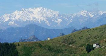 Vista del Monte Rosa dal Pian Cavallone
