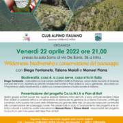 CAI Verbano: Biodiversità e conservazione del paesaggio, Progetto Co.lo.n.i.a Pian di Boit - 22 aprile 2022