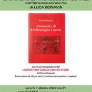 CAI Verbano: Cronache di Archeologia Corale, conferenza-concerto di Luca Bonavia - 7 ottobre 2022