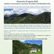 CAI Verbano: Fobello e le sue frazioni, escursione ad anello in Val Mastallone (VC) - 27 agosto 2023