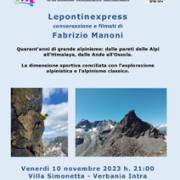 CAI Verbano: Lepontinexpress, una serata con Fabrizio Manoni - 10 novembre 2023