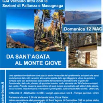 CAI Verbano: da Sant’Agata al Monte Giove insieme al CAI Macugnaga e al CAI Pallanza - 12 maggio 2024