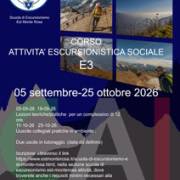 Scuola Intersezionale di Escursionismo Est Monte Rosa: Corso di Attività escursionistica sociale E3 - 5 settembre - 25 ottobre 2026