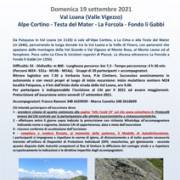 CAI Verbano: Val Loana (Valle Vigezzo) - Alpe Cortino - Testa del Mater - La Forcola - Fondo li Gabbi - 19 settembre 2021